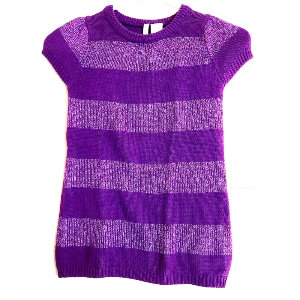 💜Heart-N-Crush Girl's purple sweater dress size: 5